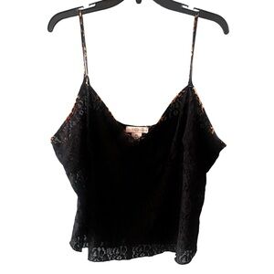 Private Luxuries sheer black lace cami size XXL
